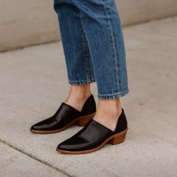Madewell SZ 10 The Brady Lowcut Bootie Black - Picture 1 of 11